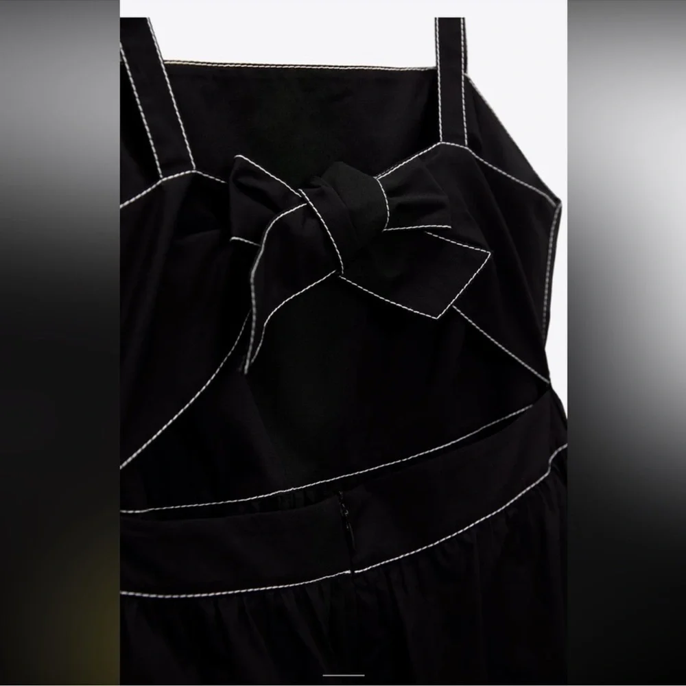 NWT Zara black point dress - Picture 8 of 10